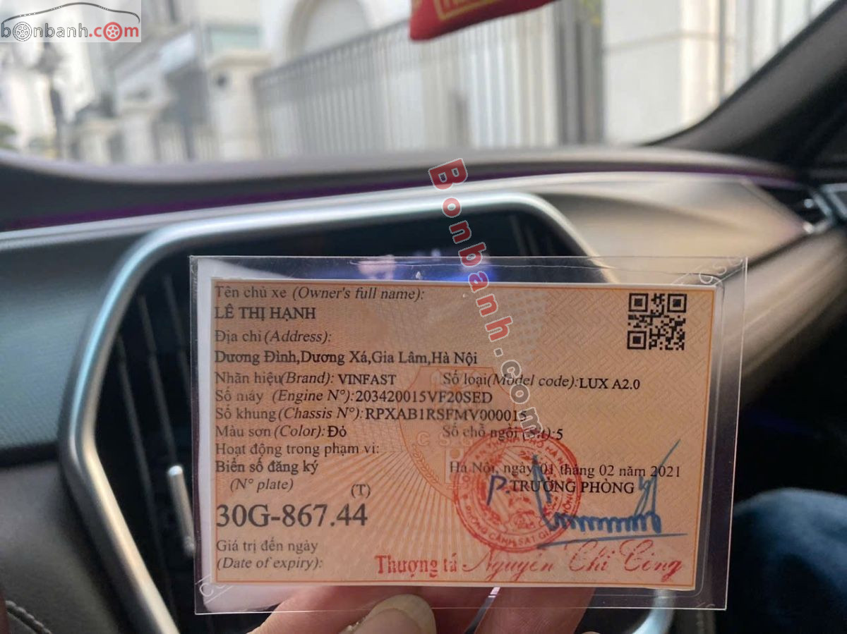 VinFast Lux A 2.0 Plus 2.0 AT 2021 - 479 Triệu 10
