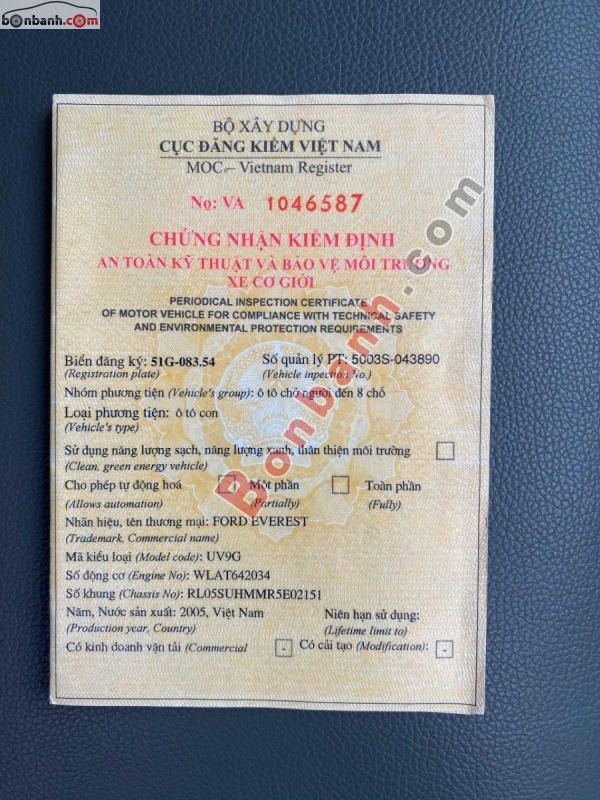 Ford Everest 2.5L 4x2 MT 2005 - 165 Triệu 10